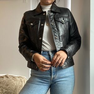 vintage guess leather jacket